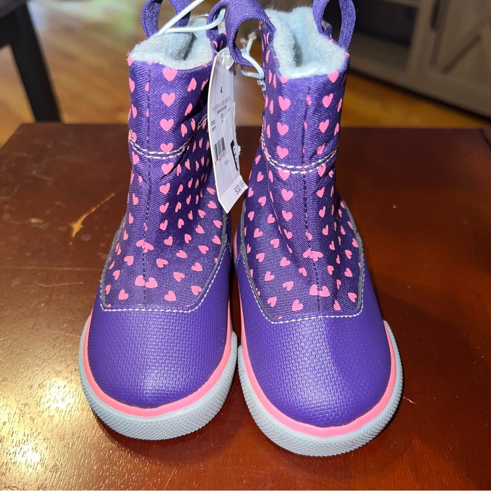 See Kai Run Kids Boots in Purple with Pink Hearts